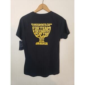 2022 PRESIDENTS CUP QUAIL HOLLOW LEVELWEAR BLACK GOLF SHIRT WOMENS MEDIUM